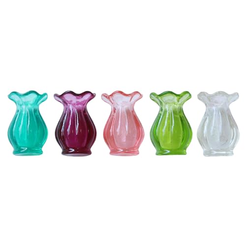 Luxshiny 5-teiliges Miniatur-vasen-Ornament: Mini-vase, Modell, Mikrolandschaft, Puppenhaus-zubehör – 2, 1 X 1, 4 X 1 cm von Luxshiny