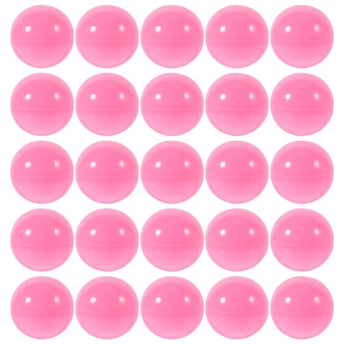 Luxshiny 50 Stück Bingo-Kugeln Lotterie-Kugeln Kunststoff Hohle Bingo-Kugeln Tombola-Kugeln Rosa Lotto-Kugel Runde Automaten-Kapseln Aktivitäten Spiel-Kugeln Requisiten 4 cm von Luxshiny