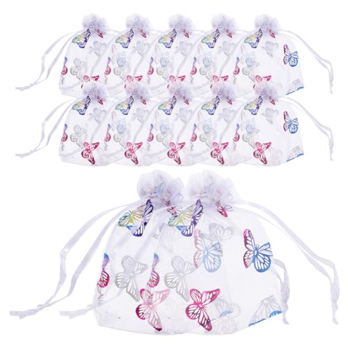 Luxshiny 50Stücke Organza Beutel mit Schmetterlingsdesign als Geschenktüten für Schmuck Süßigkeiten und Vielseitige Verwendung für Hochzeiten Geburtstage und Anlässe Luxshiny 50Stücke Organza Beutel mit Schmetterlingsdesign als Geschenktüten für Schmuck Süßigkeiten und Vielseitige Verwendung für Hochzeiten Geburtstage und Anlässe von Luxshiny