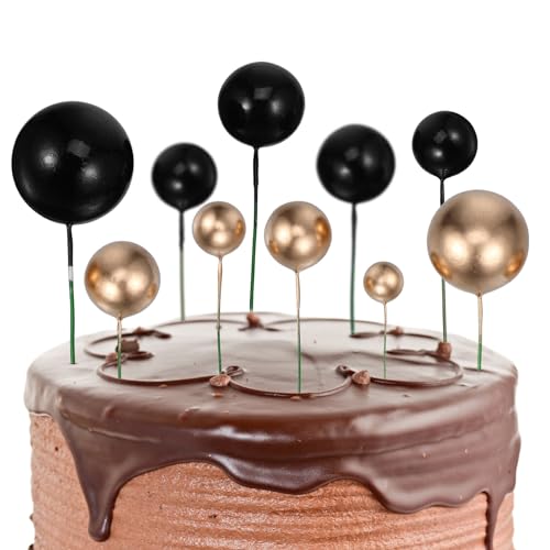 Luxshiny 66 Stück Kugeln Kuchendeckel Mini-Ballon Cupcake-Topper DIY Kuchen Einsatz Topper Schaum Kuchen Kugeln Backen Dekoration Für Hochzeitstag Geburtstag von Luxshiny