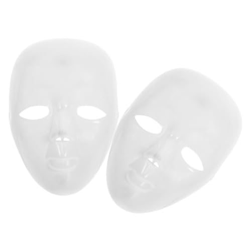 Luxshiny Diy-Vollgesichtsmaske 2 Stück Blanko Bemalbar Pappmaché-Maske Diy-Bastelmaske Maskerade Cosplay Halloween Mardi Gras Party-Maske Cosplay-Maske -Requisite von Luxshiny