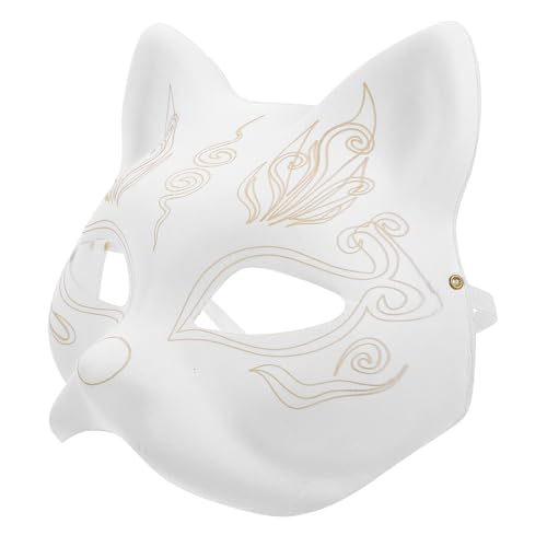 Luxshiny Katzenmasken Mit Linie Leere Maskerade-Katzenmasken Diy-Masken Aus Weißem Papier Bemalbare Weiße Katze Handbemalte Gesichtsmaske Für Partygeschenke Maskerade-Cosplay-Requisite Ca von Luxshiny