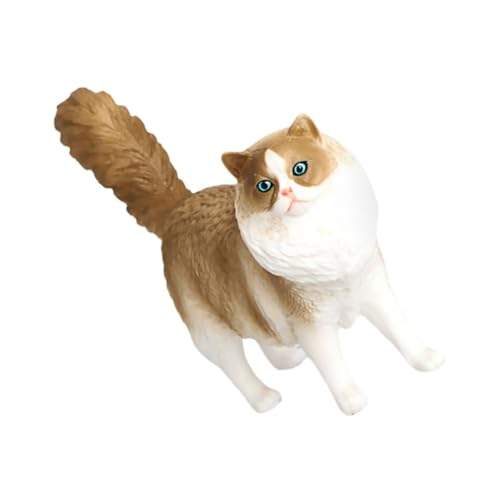 Luxshiny Künstliche Katze Modell Dekoration Realistisches Katzenimitat aus Kunststoff Pädagogisches Spielzeug für Kinder Heimdekoration Kognitives Katzenmodell für Lernen von Luxshiny
