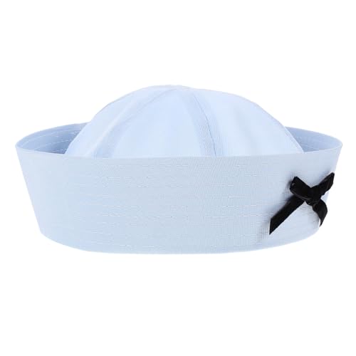 Luxshiny Matrosenhut Yacht-Boot-Kapitänshut Weiße Nautische Hüte Matrosenkappe Kostüm Cosplay-Zubehör Für Erwachsene Frauen Männer Party-Verkleidung von Luxshiny