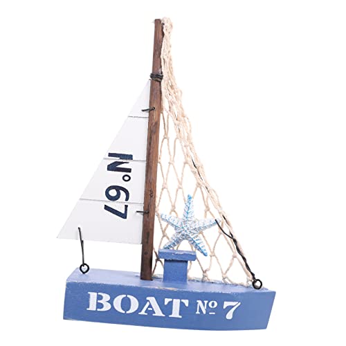 Luxshiny Mediterranes Segelschiff Modell aus Holz Nautische Dekoration für Wohnzimmer Büro und Handgefertigtes Segelboot Ornament für Partys Luxshiny Mediterranes Segelschiff Modell aus Holz Nautische Dekoration für Wohnzimmer Büro und Handgefertigtes Segelboot Ornament für Partys von Luxshiny