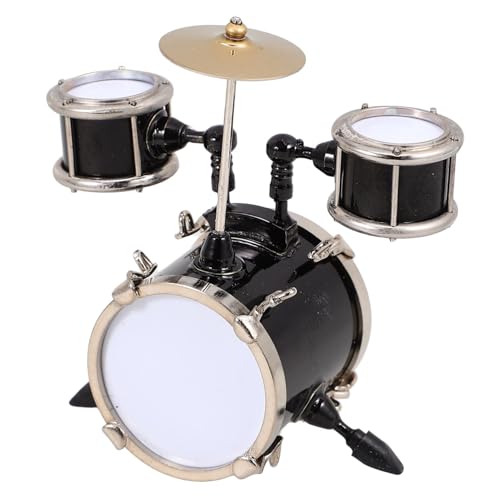 Luxshiny Mini Jazz Drum Model Miniatur Puppe Mini-trommeln Trommelmodell Trommelverzierung Mini-Instrument Kinderinstrumente Musikinstrumentenmodell Modelle Von Musikinstrumenten Metall von Luxshiny