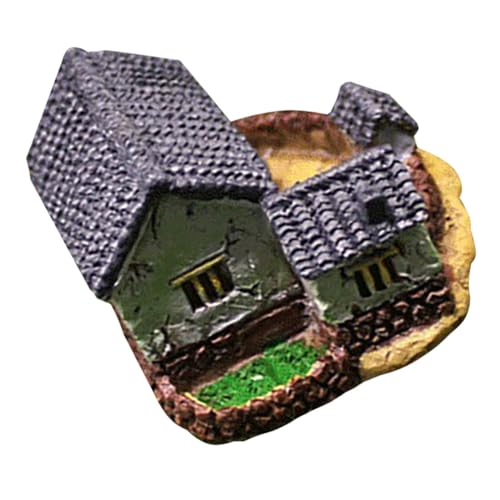 Luxshiny Miniaturhaus Ornament Resin Vintage Cottage Für Miniaturgärten Und Schreibtisch Rustikale Mikrolandschafts-Dekoration Für Und Büro Nostalgisches von Luxshiny