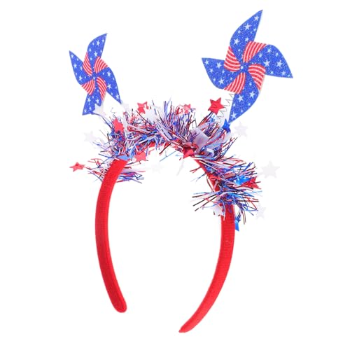 Luxshiny Niedliche Patriotische Haardekoration Patriotisches Stirnband Für Mädchen Patriotische Dekorationen Filztuch Begrüßer Amerikanisches Unabhängigkeitstag Stirnband von Luxshiny
