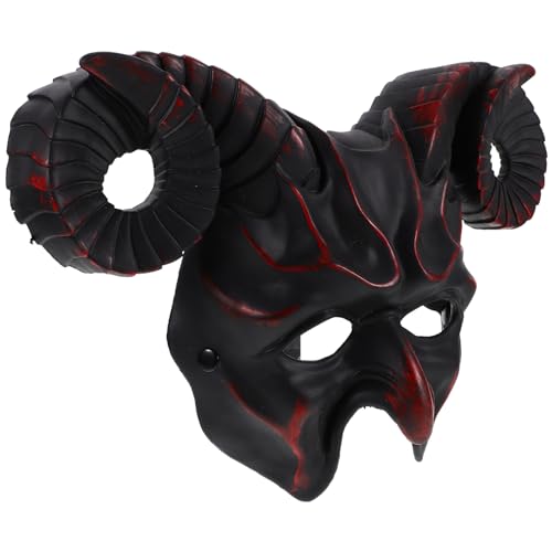 Luxshiny Ochsenhornmaske Halloweenkostümmaske Dunkelrot Kunststoff Festival-Cosplay Für Erwachsene Luxshiny Ochsenhornmaske Halloweenkostümmaske Dunkelrot Kunststoff Festival-Cosplay Für Erwachsene von Luxshiny
