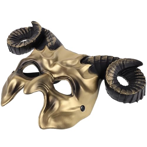 Luxshiny Ochsenhornmaske Halloweenkostümmaske Goldener Kunststoff Festival-Cosplay Dekorative Maskerade Für Erwachsene Luxshiny Ochsenhornmaske Halloweenkostümmaske Goldener Kunststoff Festival-Cosplay Dekorative Maskerade Für Erwachsene von Luxshiny
