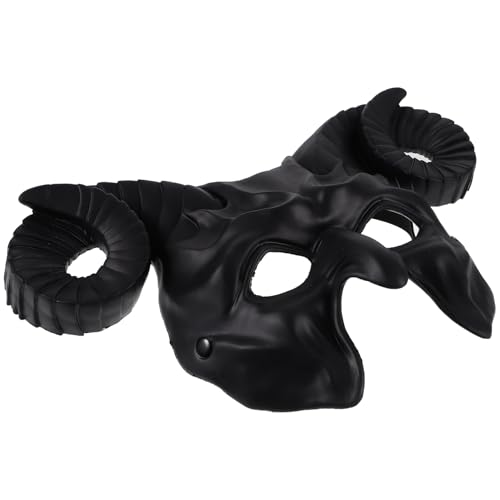 Luxshiny Ochsenhornmaske Halloweenkostümmaske Schwarzer Kunststoff Festival-Cosplay Dekorative Maskerade Für Erwachsene Luxshiny Ochsenhornmaske Halloweenkostümmaske Schwarzer Kunststoff Festival-Cosplay Dekorative Maskerade Für Erwachsene von Luxshiny