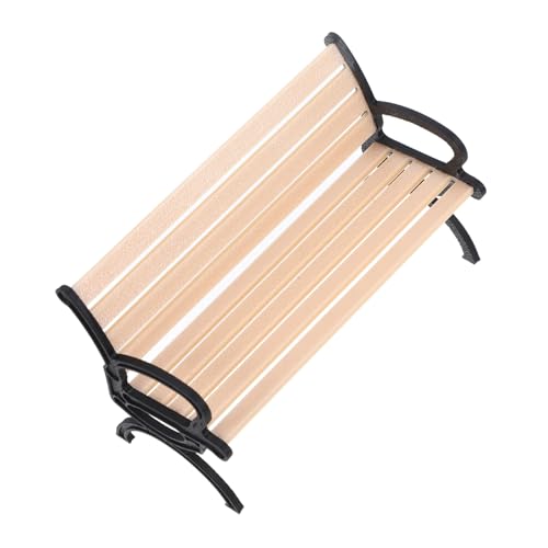 Luxshiny Parkstuhl Modell Mini Puppenstubenbank Sitz Bänke Rasen Möbel Plastik Beige Luxshiny Parkstuhl Modell Mini Puppenstubenbank Sitz Bänke Rasen Möbel Plastik Beige von Luxshiny