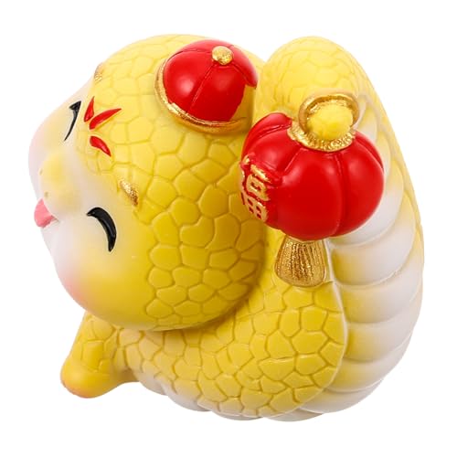 Luxshiny Schlangenfigur aus Resin Mini Dekoration für Auto und Schreibtisch Niedliches Schlangenmodell für Kreative Gestaltung für Jahr der Schlange Feng Shui für Wohlstand von Luxshiny
