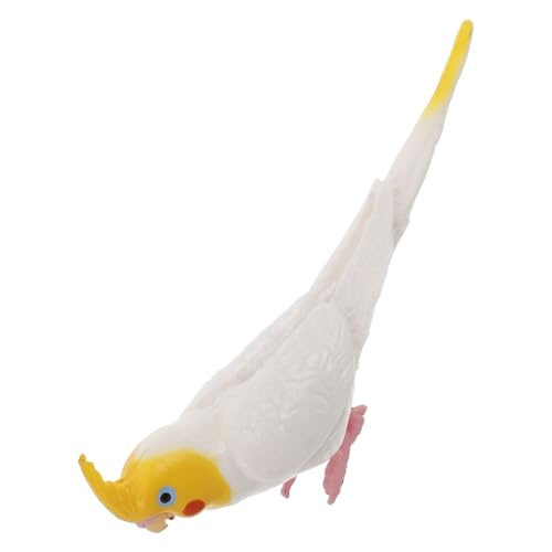 Luxshiny Simulation Cockatiel Papagei Figurine Realistische Vogel Deko für Garten Zuhause und Büro Detailgetreue Nachbildung Einzigartiges für Vogelliebhaber von Luxshiny