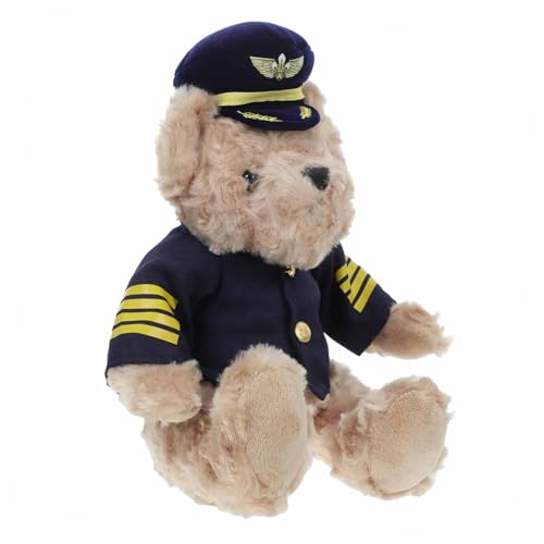 Luxshiny Süßer Pilot Bär Plüschspielzeug für Kleinkinder Weiche Kuscheltier Puppe Großer Plüschbär für Schlafzimmer Dekoration und Shower von Luxshiny