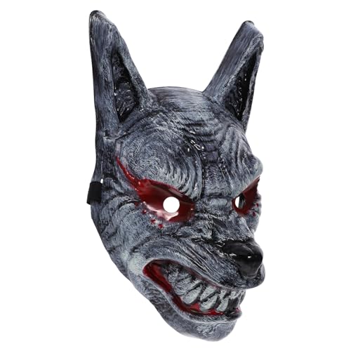 Luxshiny Wolfsmaske: Künstliche Werwolf-Maske Halbgesichts-Tiermaske Aus Kunststoff Karneval-Maskerade-Maske Anzieh-Party Cosplay-Requisite Gruselige Horrormaske Für Halloween-Kostüme von Luxshiny