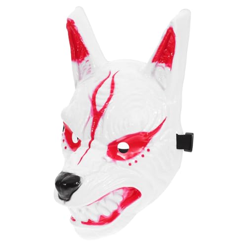 Luxshiny Wolfsmaske: Künstliche Werwolf-Maske Halbgesichts-Tiermaske Aus Kunststoff Karneval-Maskerade-Maske Anzieh-Party Cosplay-Requisite Gruselige Horrormaske Für Halloween-Kostüme von Luxshiny
