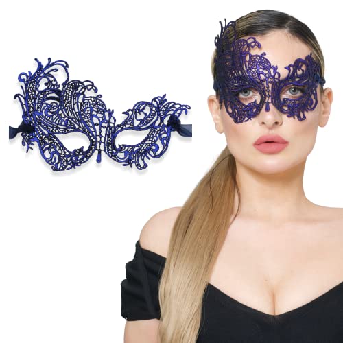 Luxury Mask Damen Atemberaubende Maskerade Spitze Maske - Spitze Kopfschmuck für Erwachsene - Verkleidung für Kostümparty, Cosplay & mehr, Schwan lila, Einheitsgre Luxury Mask Damen Atemberaubende Maskerade Spitze Maske - Spitze Kopfschmuck für Erwachsene - Verkleidung für Kostümparty, Cosplay & mehr, Schwan lila, Einheitsgre von Luxury Mask
