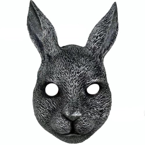 Luxylei Kaninchen Maske Halloween Cosplay Requisiten Dekoration Erwachsene Bunny Maskerade Kostüm Ostern Party Nachtclub Karneval Gefälligkeiten Zubehör von Luxylei