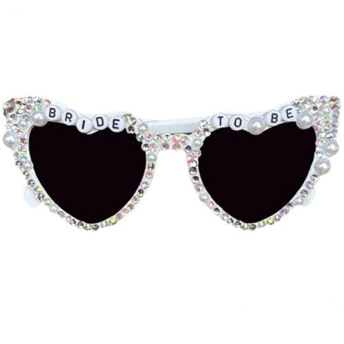 Luxylei Neuheits-brille, Runde Herzförmige Sonnenbrille, Mädchen-abend-ausgefallene Brille, Junggesellinnenabschieds-zubehör, Neuheiten, Gefälligkeiten von Luxylei