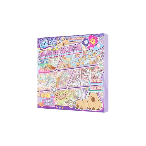 4 Sets DIY Aufkleber Szene Buch für Kinder Erwachsene 3D Sticker Scene DIY 3D Haus Aufkleber Buch Miniatur Szene Sticker Therapie für Erwachsene Stresslinderung Die Zeit 4 Sets DIY Aufkleber Szene Buch für Kinder Erwachsene 3D Sticker Scene DIY 3D Haus Aufkleber Buch Miniatur Szene Sticker Therapie für Erwachsene Stresslinderung Die Zeit von Luzhans