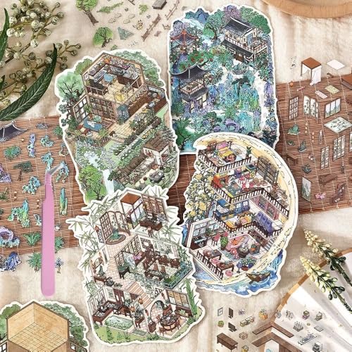 4 Sets DIY Haus Aufkleber Große -Version 3D-Szene Miniatur Haus Sticker 3D House Stickers Fun DIY Sticker Scene Relief Stress für Erwachsene und Kinder 4 Sets DIY Haus Aufkleber Große -Version 3D-Szene Miniatur Haus Sticker 3D House Stickers Fun DIY Sticker Scene Relief Stress für Erwachsene und Kinder von Luzhans