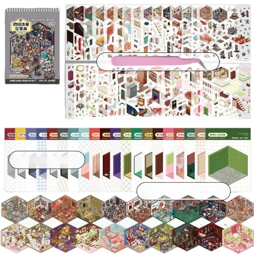 40 Sets 3D Szene Aufkleber Therapie für Erwachsene,DIY 3D Aufkleber Szene für Erwachsene Teenager Mädchen Kinder,3D Sticker Scene Machen Sie Ihr eigenes Mini Miniatur Haus Relief Stress Pass die Zeit 40 Sets 3D Szene Aufkleber Therapie für Erwachsene,DIY 3D Aufkleber Szene für Erwachsene Teenager Mädchen Kinder,3D Sticker Scene Machen Sie Ihr eigenes Mini Miniatur Haus Relief Stress Pass die Zeit von Luzhans