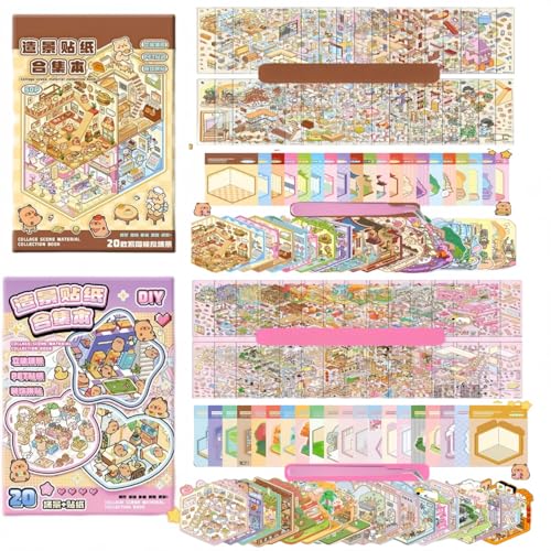 Luzhans 40 Sets 3D Sticker Scene,Haus Aufkleber Machen Sie Ihren Eigenen,Relief Stress für Erwachsene und Kinder DIY 3D House Stickers,3D Hausaufkleber,Sticker Therapy mit Pinzette Luzhans 40 Sets 3D Sticker Scene,Haus Aufkleber Machen Sie Ihren Eigenen,Relief Stress für Erwachsene und Kinder DIY 3D House Stickers,3D Hausaufkleber,Sticker Therapy mit Pinzette von Luzhans