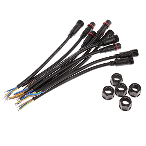 Luzhengyang 10 Stück 3-polige LED-Kabelverbinder – Hochleistungs-Preisverhältnis – IP65 – geeignet für ferngesteuertes Auto, Motorrad, Computer – Schwarz – 22 AWG – LED-Streifen-Verbindungsdraht von Luzhengyang