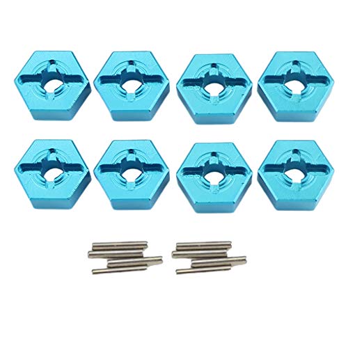 Luzhengyang 8X Alufelgen-Sechskant-Adapter für Wltoys 144001 124019 RC Auto - Metallteile mit Pins, einfache Installation - Upgrades für 1:14 ferngesteuerte Autos von Luzhengyang