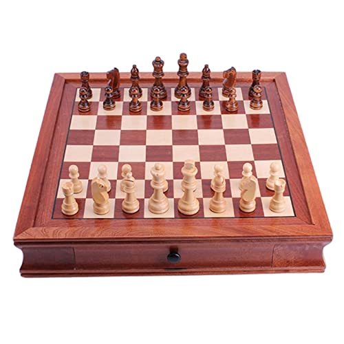 Luzhengyang Handgefertigtes 41,5 cm großes Holzschach-Set – tragbares Palisanderbrett mit gewichteten Stücken – klassisches Staunton-Design – tolles Geschenk für Kinder und Erwachsene von Luzhengyang