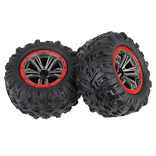 Luzhengyang Hohe Stabilität 1/10 RC Autoreifen - 2 Stück | Gummiräder für On-Road Tourenwagen | Große Lugs für außergewöhnliche Traktion | Kompatibel mit XINLEHONG 9125 4WD Truck von Luzhengyang