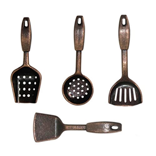 Luzhengyang Miniatur-Puppenhaus-Küchenwerkzeug-Set – kleines Kochgeschirr-Dekor-Set für Puppenhaus im Maßstab 1:12 – Metallspatel Utensilien Luzhengyang Miniatur-Puppenhaus-Küchenwerkzeug-Set – kleines Kochgeschirr-Dekor-Set für Puppenhaus im Maßstab 1:12 – Metallspatel Utensilien von Luzhengyang