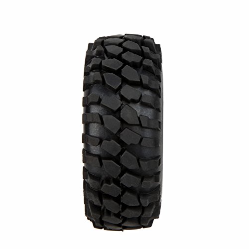 Luzhengyang RC Reifen Kunststoffrad 1:10 RC Reifen-Kit | weiche 100 mm Reifen passend für D90 D110 | Gewicht Impact- Crawler Reifen | für Off-Road-Racing-Enthusiasten | schwarzes Gummiräder-Set von Luzhengyang