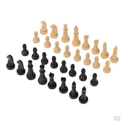 Luzhengyang Schachfiguren aus Kunststoff für Brettspiele, Set mit Spielfiguren, sicheres Kunststoffmaterial, 4,8 cm Höhe, 100 %, perfekt für Schach und Dame, für Brettspiel-Enthu von Luzhengyang