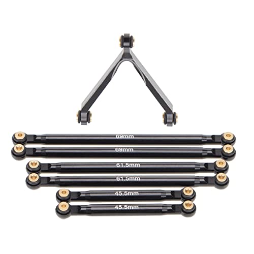 Rüsten Sie Ihr ferngesteuertes Auto im Maßstab 1:24 mit 7 Aluminium-Stangengestängen für Axial SCX24 AXI00001, AXI00002, AXI90081 auf. Einfach zu installierendes Hobby-Zubehör für Crawler Trucks von Luzhengyang