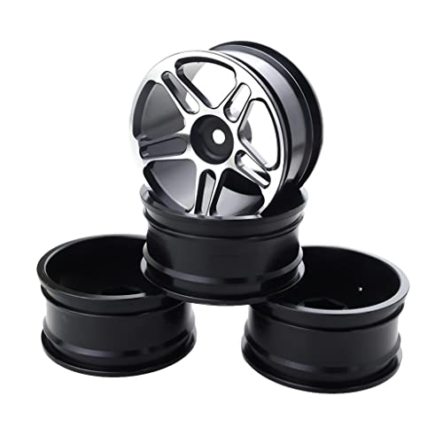 Set mit 4 Aluminium-Felgen, 12 mm, Sechskant-Felgen für 1/10 RC On-Road-Auto, Upgrade-Teile für HSP, HPI, Kyosho, LRP, Gewicht und Design, für Rennbegeisterte von Luzhengyang