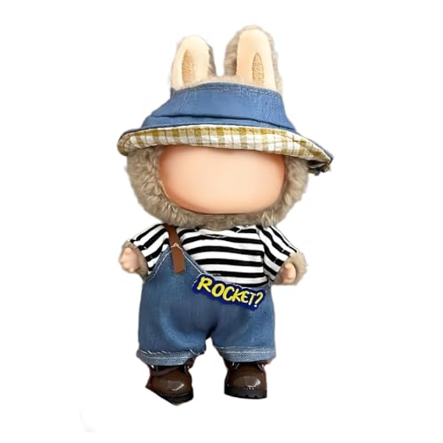 Lvguang 17cm La-bu Süße Monster Puppen Kleidung - Wechselbares Set mit Abnehmbarer Mütze für 17cm Stofftiere Lvguang 17cm La-bu Süße Monster Puppen Kleidung - Wechselbares Set mit Abnehmbarer Mütze für 17cm Stofftiere von Lvguang