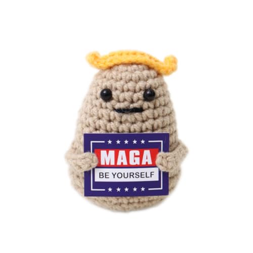 Lvguang Glückskartoffel Handgestrickte Puppe mit Kraftspendekarte - Perfektes Einschulungs- oder Genesungsgeschenk Lvguang Glückskartoffel Handgestrickte Puppe mit Kraftspendekarte - Perfektes Einschulungs- oder Genesungsgeschenk von Lvguang