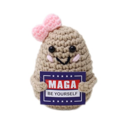Lvguang Glückskartoffel Handgestrickte Puppe mit Kraftspendekarte - Perfektes Einschulungs- oder Genesungsgeschenk Lvguang Glückskartoffel Handgestrickte Puppe mit Kraftspendekarte - Perfektes Einschulungs- oder Genesungsgeschenk von Lvguang
