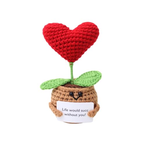 Lvguang Glückskartoffel Handgestrickte Puppe mit Kraftspendekarte - Perfektes Einschulungs- oder Genesungsgeschenk Lvguang Glückskartoffel Handgestrickte Puppe mit Kraftspendekarte - Perfektes Einschulungs- oder Genesungsgeschenk von Lvguang