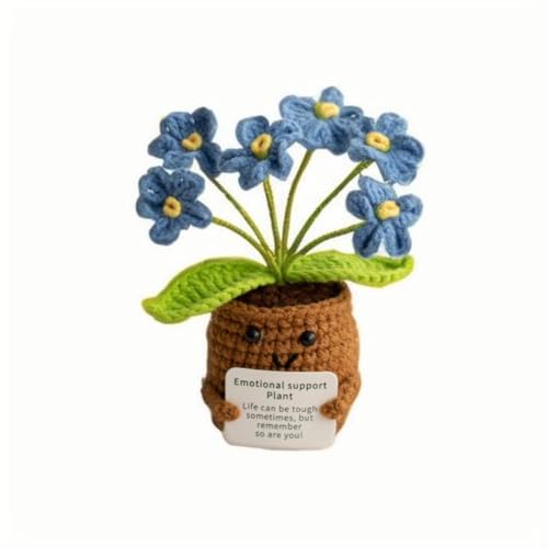 Lvguang Handgehäkelter Blumentopf mit Mini-Strickblumen - Motivierende Bürodeko mit Ermutigungskarte, Positive Geschenke für Arbeitskollegen Lvguang Handgehäkelter Blumentopf mit Mini-Strickblumen - Motivierende Bürodeko mit Ermutigungskarte, Positive Geschenke für Arbeitskollegen von Lvguang