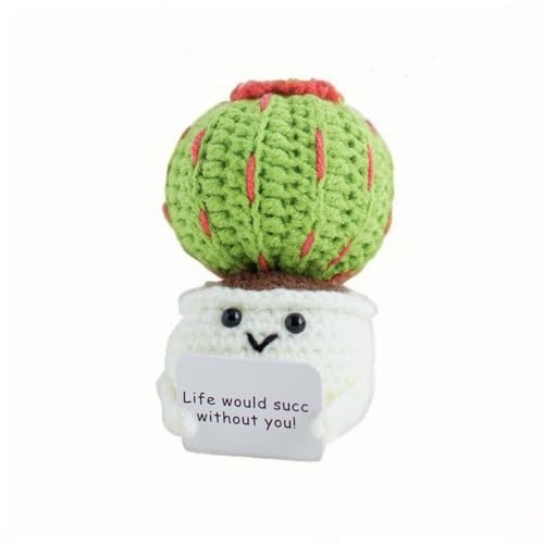 Lvguang Handgehäkelter Blumentopf mit Mini-Strickblumen - Motivierende Bürodeko mit Ermutigungskarte, Positive Geschenke für Arbeitskollegen Lvguang Handgehäkelter Blumentopf mit Mini-Strickblumen - Motivierende Bürodeko mit Ermutigungskarte, Positive Geschenke für Arbeitskollegen von Lvguang