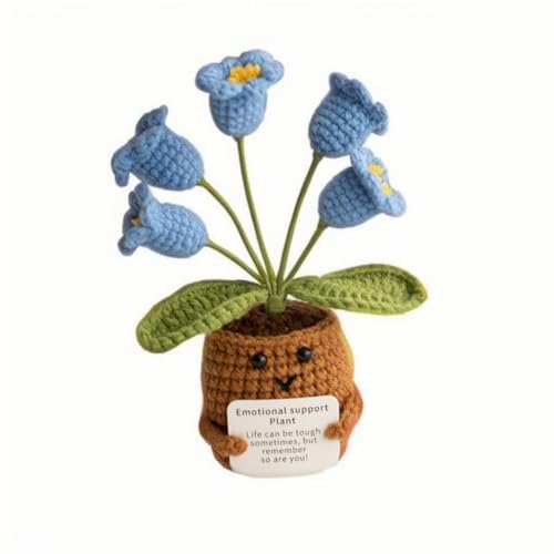 Lvguang Handgehäkelter Blumentopf mit Mini-Strickblumen - Motivierende Bürodeko mit Ermutigungskarte, Positive Geschenke für Arbeitskollegen Lvguang Handgehäkelter Blumentopf mit Mini-Strickblumen - Motivierende Bürodeko mit Ermutigungskarte, Positive Geschenke für Arbeitskollegen von Lvguang