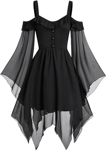 Gothic Retro Boho Kleid Damen Hochzeit Halloweenkostüm Festliche Kleider Halloween Kostüm Piratenkostüm Steampunk Kleider Für Feierliche Anlässe Viktorianisches von Lxitoler
