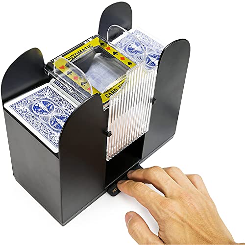 Lxwyq 6 Deck Automatischer Kartenmischer, Elektrische Batteriebetriebene Poker-Mischmaschine Für Heimkartenspiele, Poker, Blackjack von Lxwyq