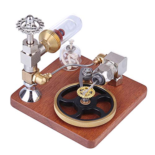 Lxwyq Stirlingmotor Modell, Freikolben Einstellbare Geschwindigkeit Externe Verbrennungsmotor Dampfmaschine Wissenschaftliche und pädagogische Ausrüstung, Kann für Geburtstagsgeschenke verwendet von Lxwyq