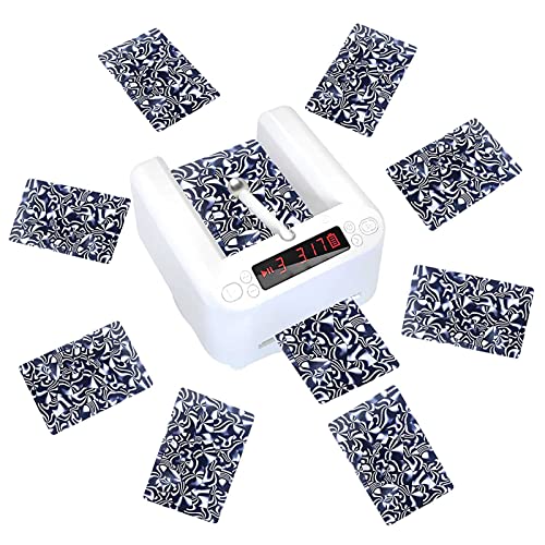 Lxwyq Vollautomatische Kartenhändlermaschine, 360 ° drehbare Kartenspaltmaschine, 3 Modi für den Umgang mit Speicherfunktion, LED-Anzeige, USB-Aufladung für 2–8 Personen von Lxwyq