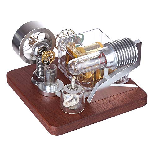 Stirling Motor Modell, Physikalisches Modell Lernspielzeug Dampfmaschine Externe Verbrennungsmotor Physik Wissenschaft Ausbildung Für Geburtstagsgeschenk Schreibtisch Dekoration von Lxwyq