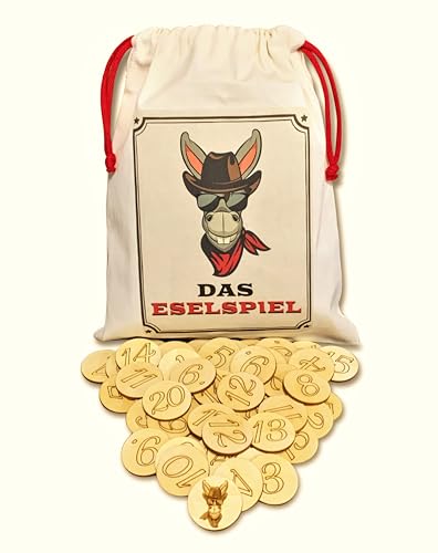 LyVe Das Eselspiel | 121 Spielsteine aus Holz | Hand-Made | 2-6 Spieler | Anleitung | Gesellschaftsspiel | Lernspiel | Familienspiel | Merkspiel| von Guoml